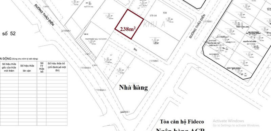 Bán đất khu biệt thự Fideco Thảo Điền