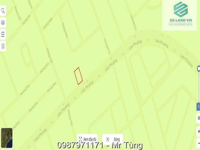 Bán đất mặt tiền đường Liên Phường