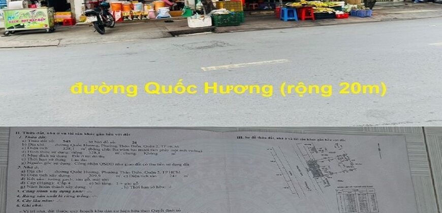 Bán đất mặt tiền đường Quốc Hương