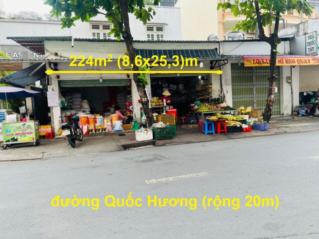 Đất mặt tiền đường Quốc Hương