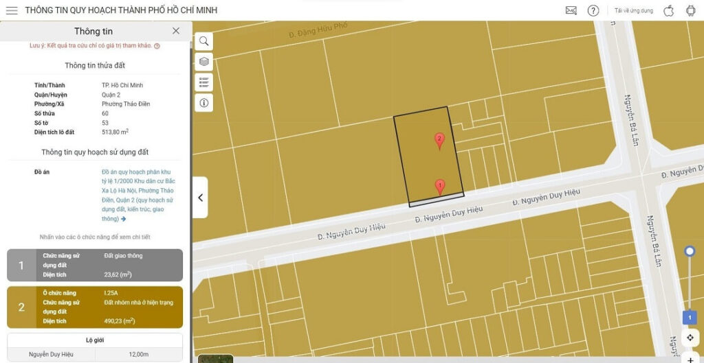 bán đất mặt tiền đường Nguyễn Duy Hiệu
