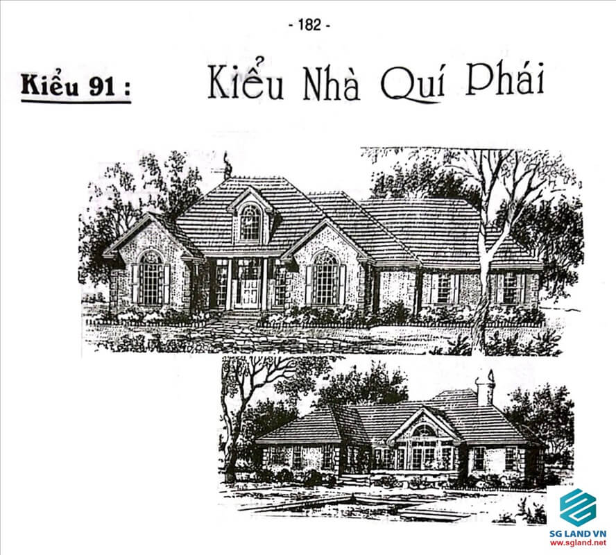 Mẫu nhà vườn đẹp ở nông thôn 361 Bản vẽ nhà cấp 4 phong cách châu Âu