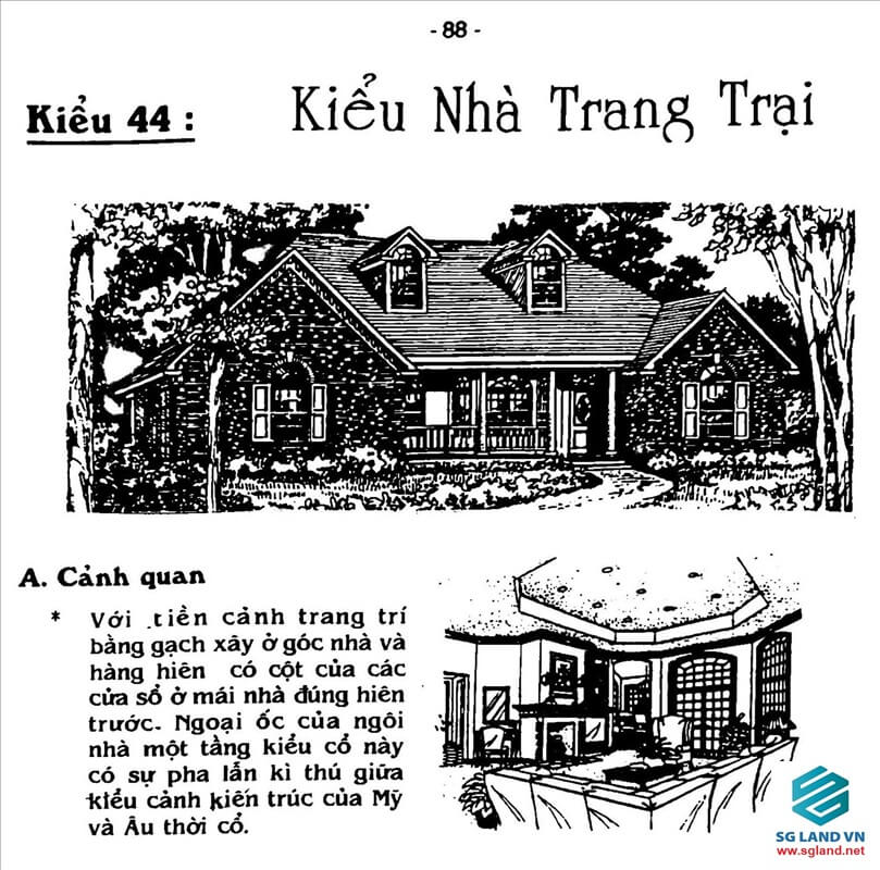 mẫu nhà biệt thự vườn đẹp 285 Mẫu nhà mái mỹ