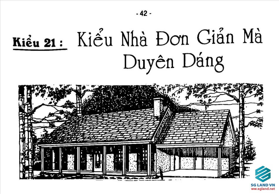 Mẫu nhà biệt thự 1 tầng 337 Nhà vườn phong cách Châu Âu