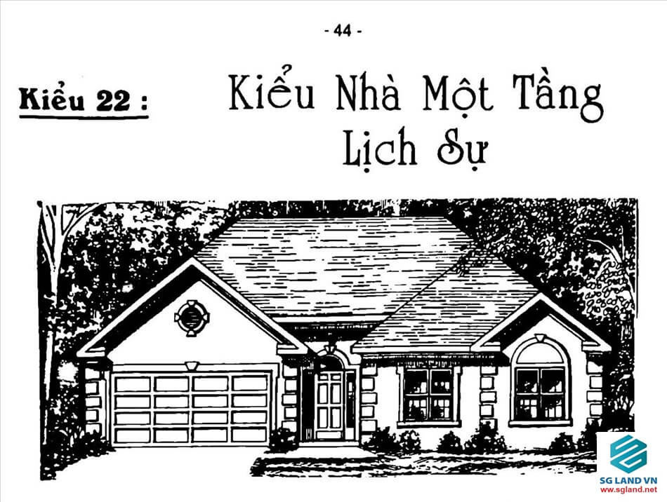Mẫu nhà biệt thự 1 tầng 339 Những mẫu nhà biệt thự