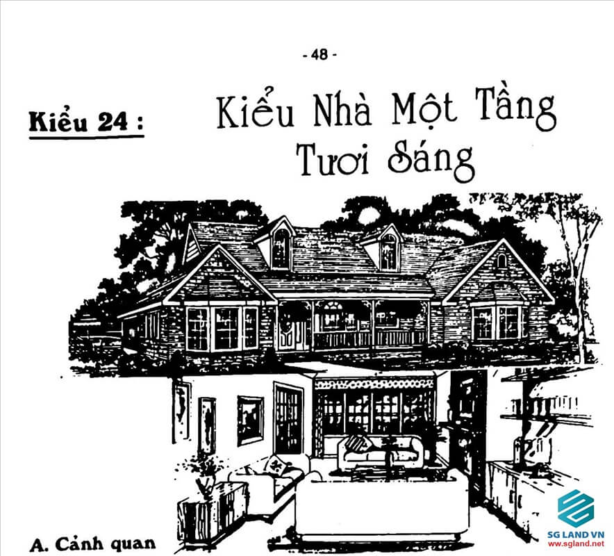 Mẫu nhà biệt thự 1 tầng 343 Mẫu nhà biệt thự 1 tầng